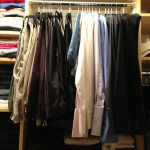 After-visible airy clothes hung with uniform hangers
