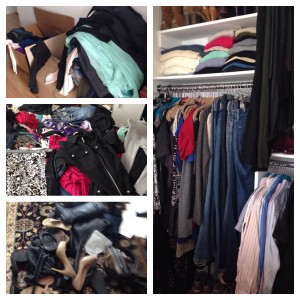 Believe in better...clothing closet organizing
